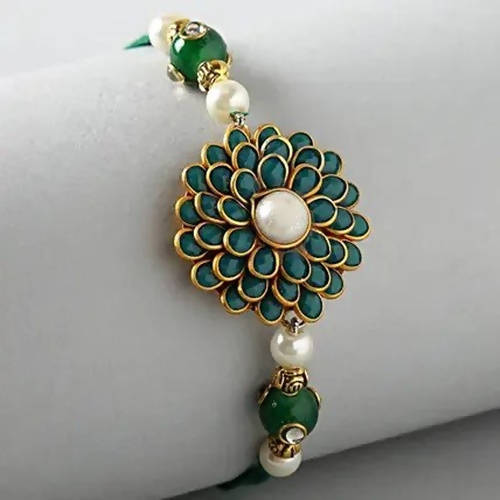 Premium Beads Rakhi & Ferrero Rocher Moments Box
