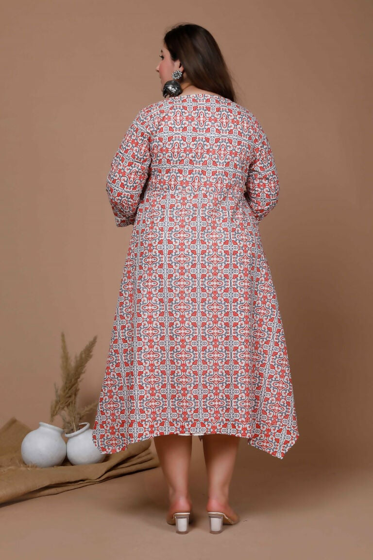 Miravan Women's Cotton Floral Printed Kurta With Jacket