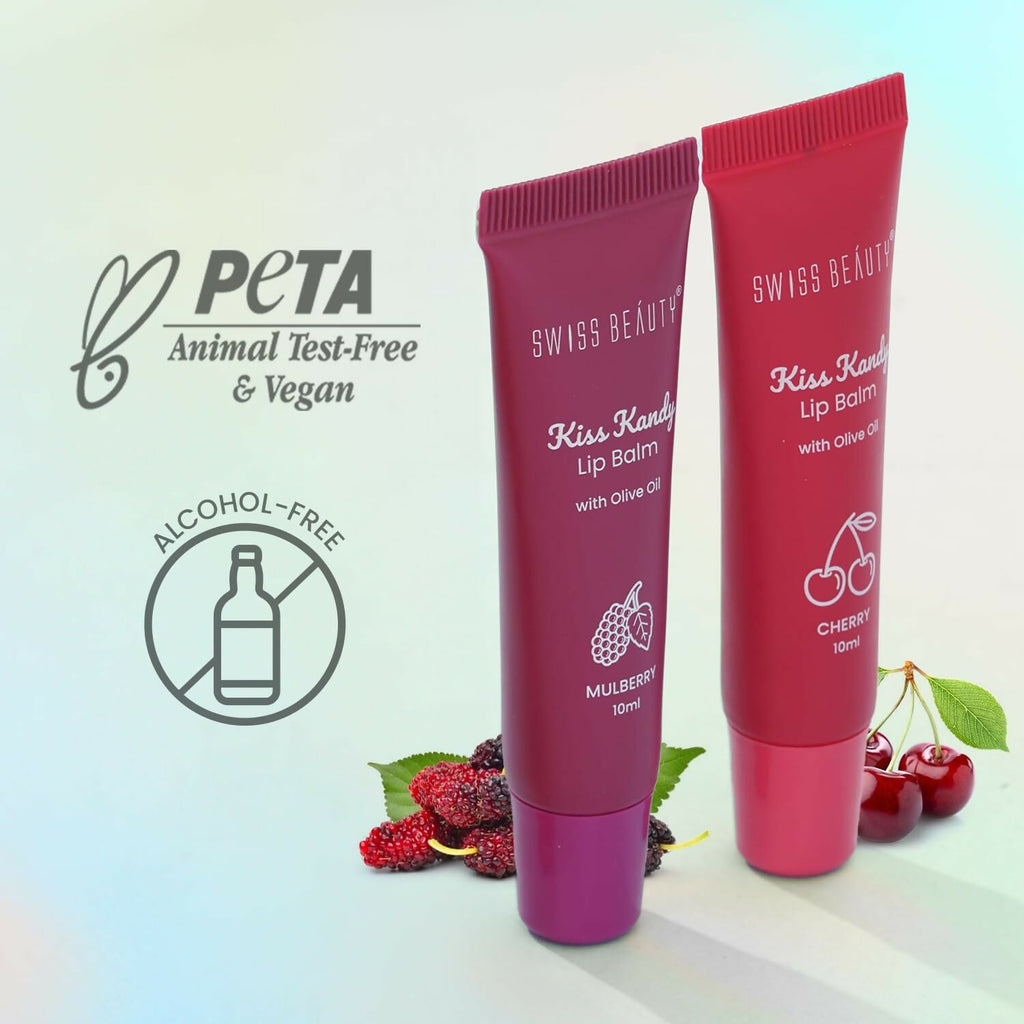 Swiss Beauty Kiss Kandy Lip Balm with Olive Oil - Pomegranate