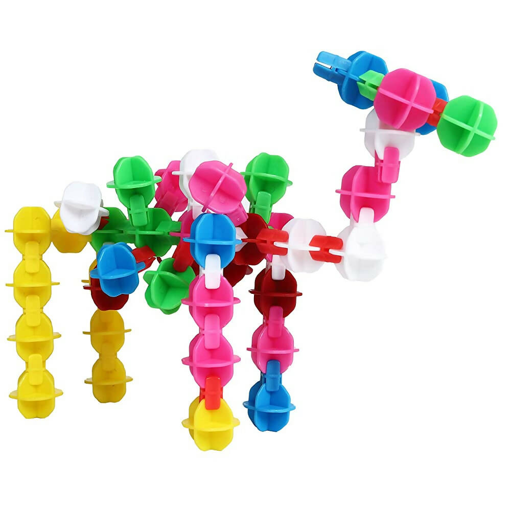 Kipa Educational 200 Snowflakes Toy Pieces Building Blocks Toys for Kids Education Blocks Learning Puzzle Toys-Multi Color