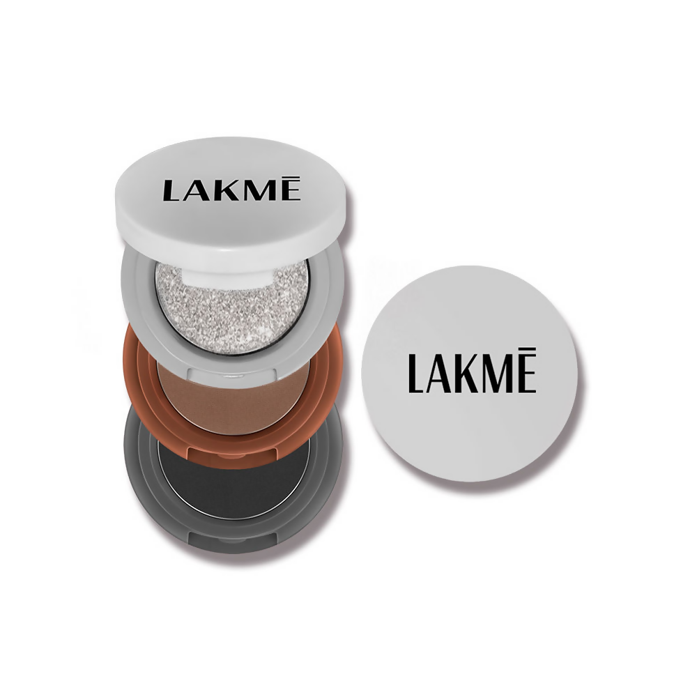 Lakme 9 To 5 Eyeconic Cream Powder Eyeshadow Stack - Smokey Diva