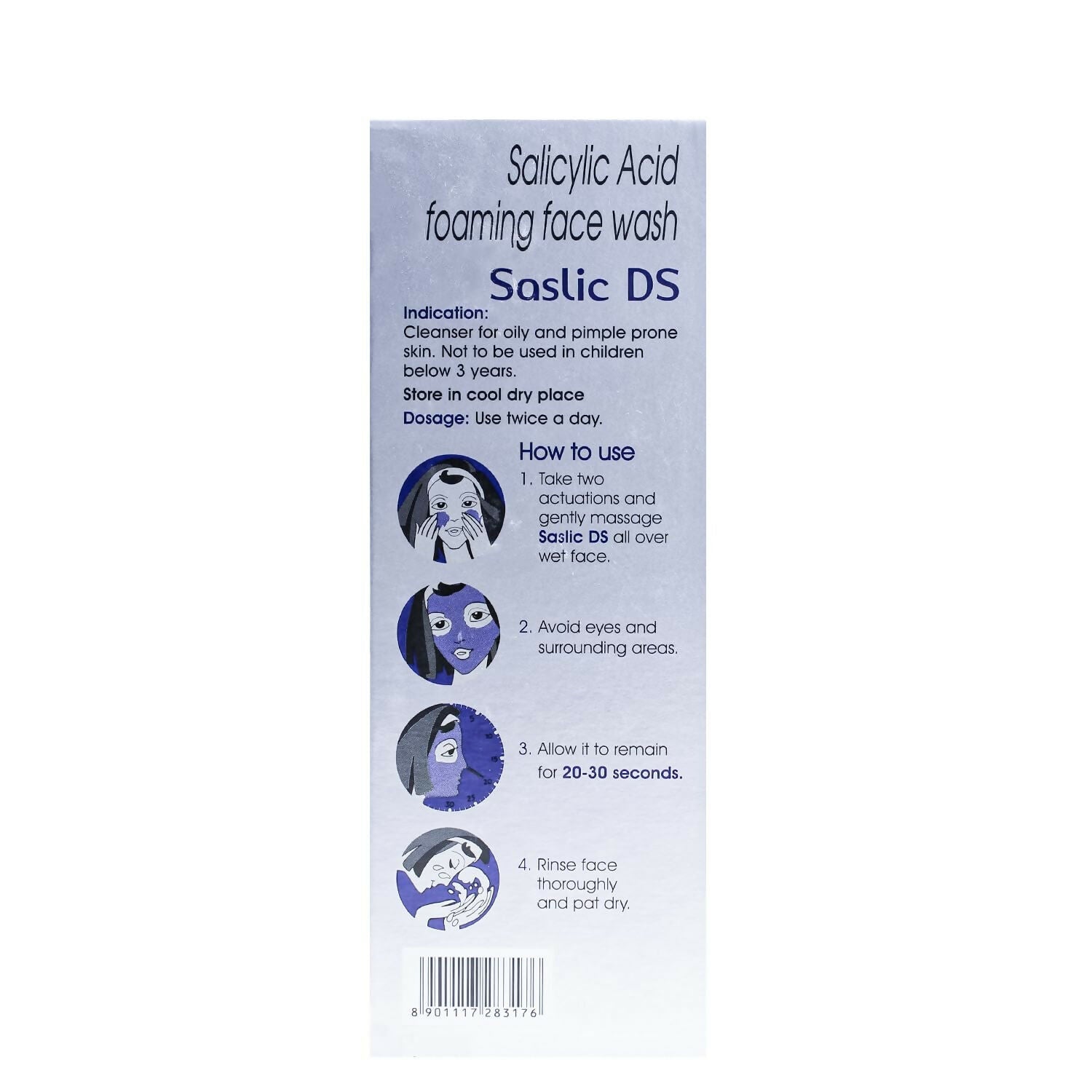 Cipla Saslic DS Foaming Face Wash 2% Salicylic Acid
