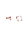 stone stud (Rose gold) - Ruby Raang