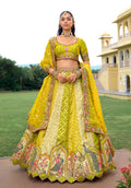 Monjolika Fashion Multicolor Designer Embroidered Work Fancy Silk Wedding Lehenga Choli