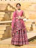 Monjolika Fashion Charming Pink Color Jacquard Lehenga Choli With Dupatta