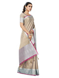 Mimosa Women's Banarasi Art Silk Brown Saree