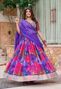 Monjolika Fashion Print Art Silk Designer Lehenga Choli In Multi Colour
