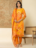 Yufta Pure Oragnza Kurta Set With Pant And Organza Dupatta Comes With Cotton Lining And Intricate Handwork