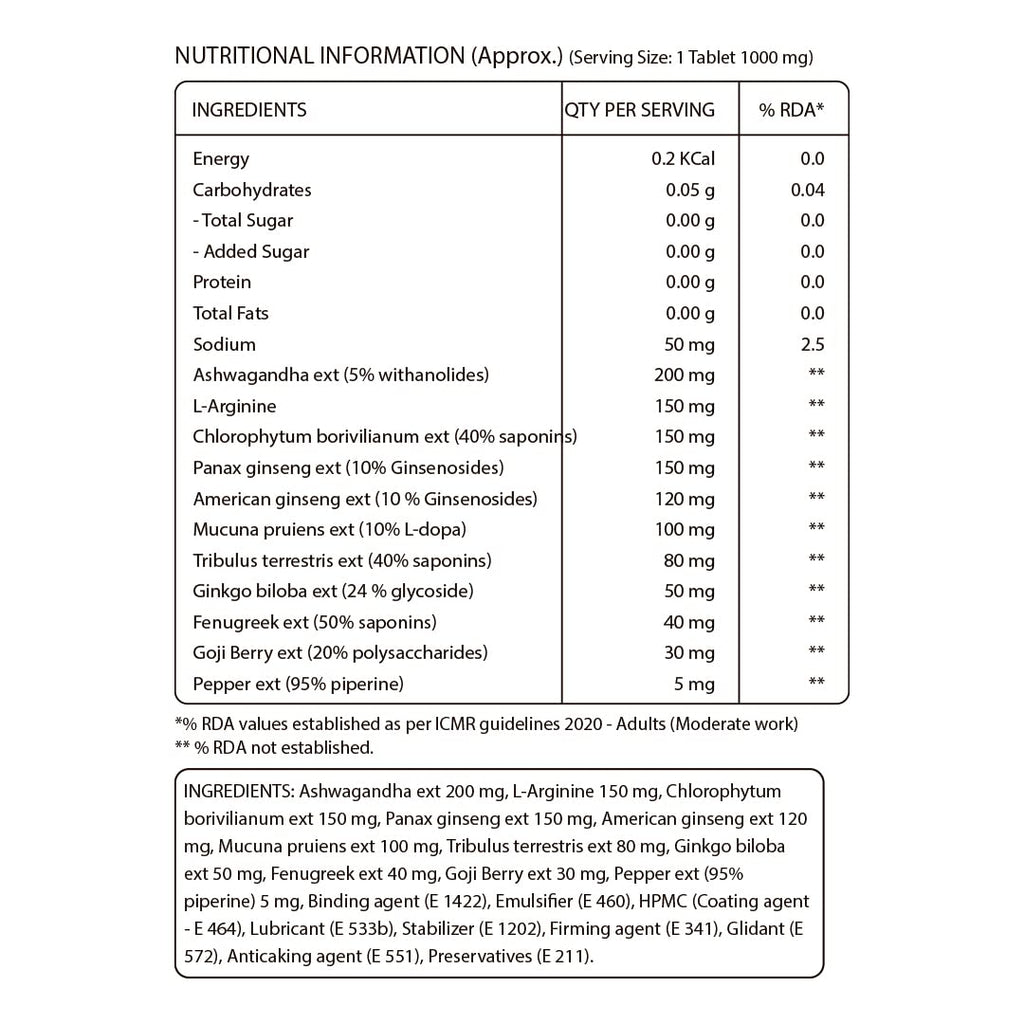 Pure Nutrition Ashwaginseng Veg Tablets