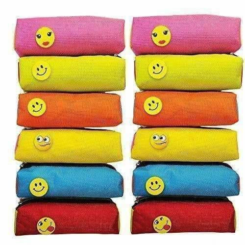 Bright Colour Multipurpose Smiley Pen Pencil Pouch Case