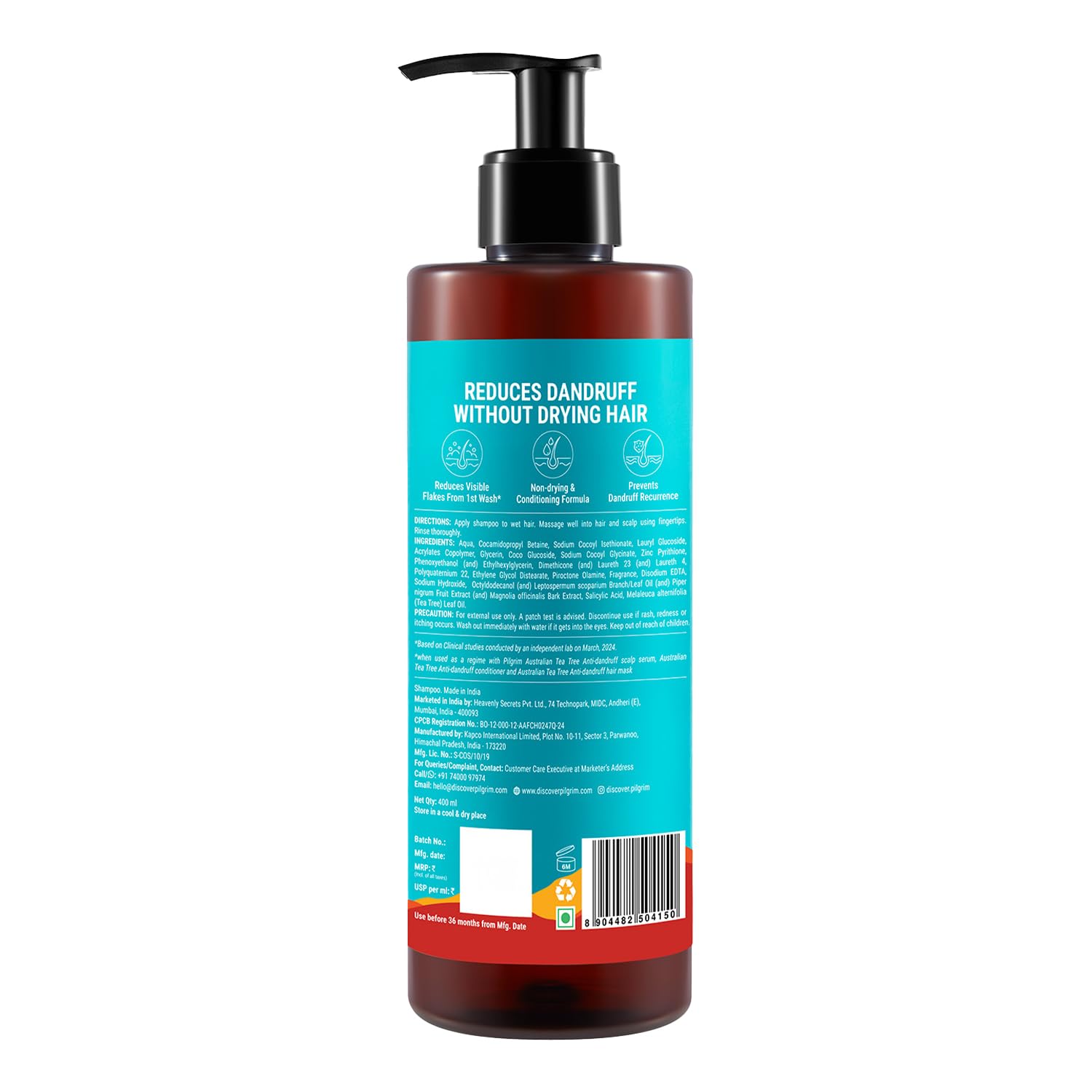 Pilgrim Australian Tea Tree Non-Drying Anti-Dandruff Shampoo