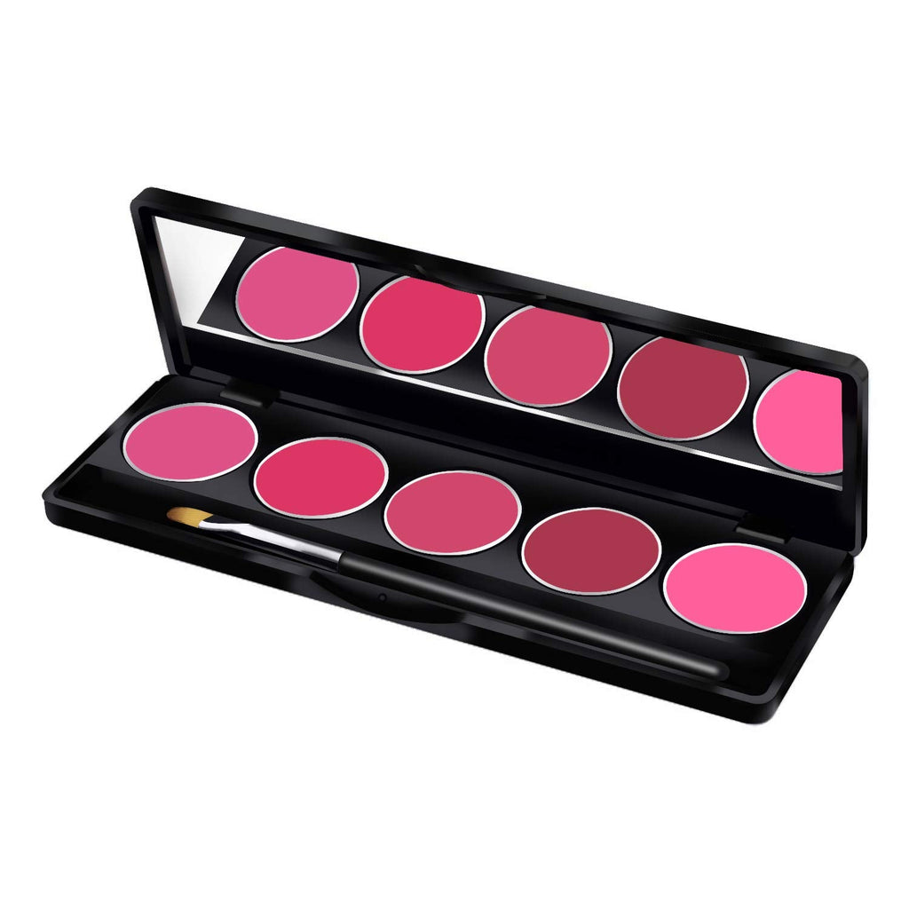 Glamgals Hollywood-U.S.A 5 Color Lipstick Palette, Dark Pink