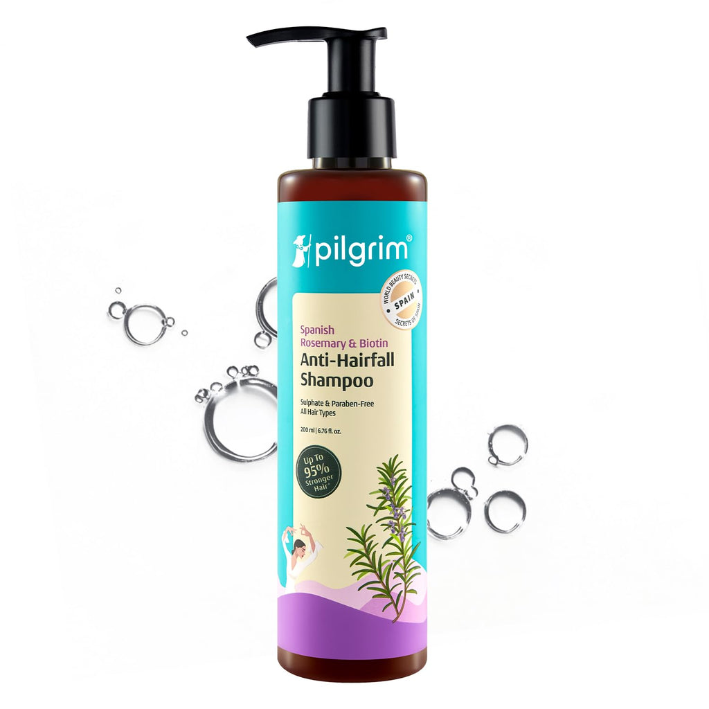Pilgrim Spanish Rosemary & Biotin Anti Hairfall Shampoo For Reducing Hair Loss & Breakage