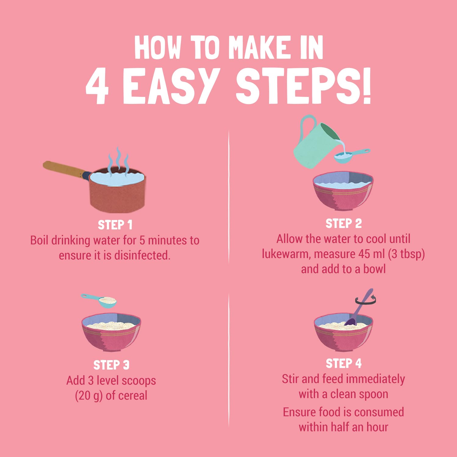 Slurrp Farm Instant Cereal With Ragi, Rice & Strawberry with Milk