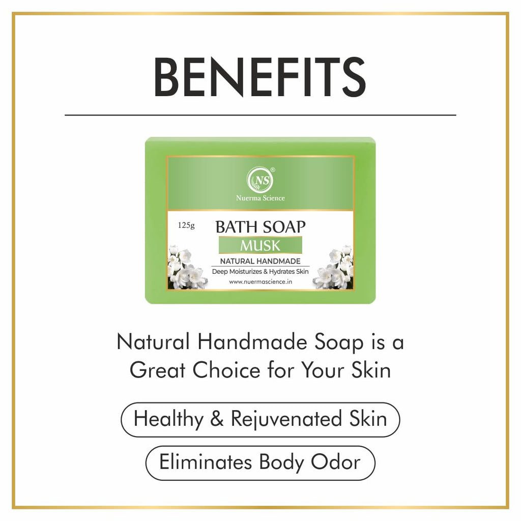 Nuerma Science Musk Bath Soap | Enveloping Fragrance for All-Day Freshness