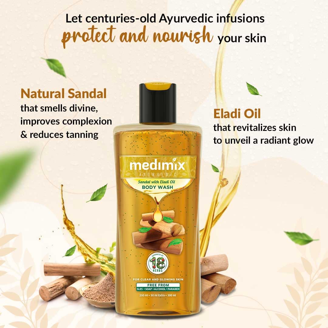 Medimix Ayurvedic Sandal Body Wash With Eladi Oil