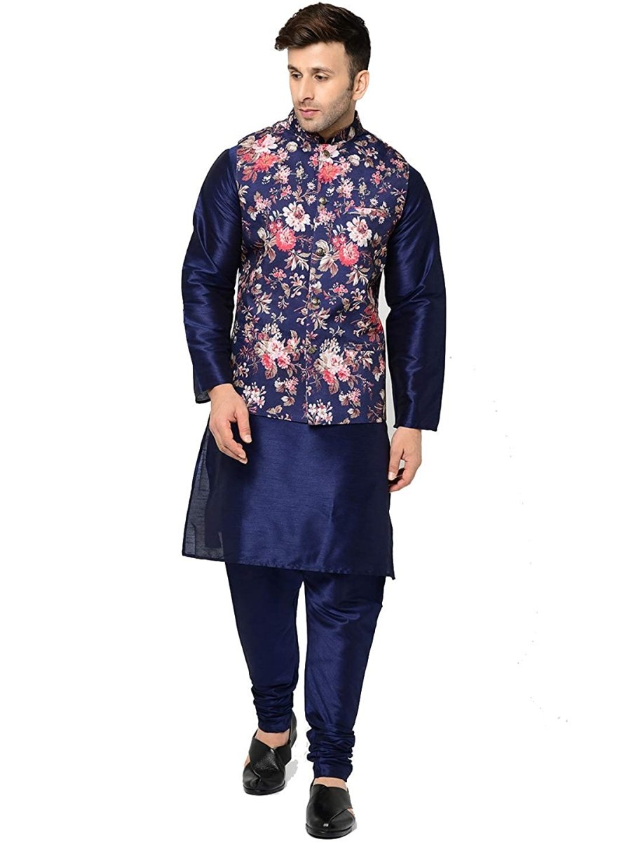 ABH Lifestyle Men's Floral Nehru Jacket