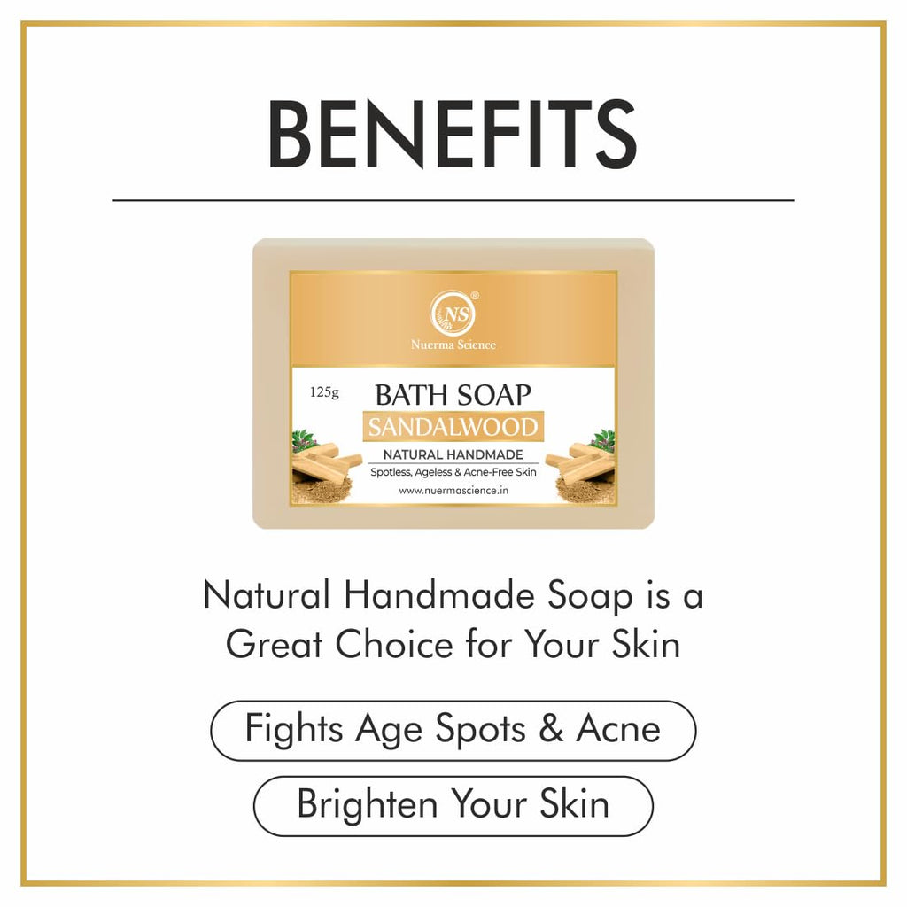 Nuerma Science Sandalwood Bath Soap | Spotless, Ageless & Acne-Free Skin