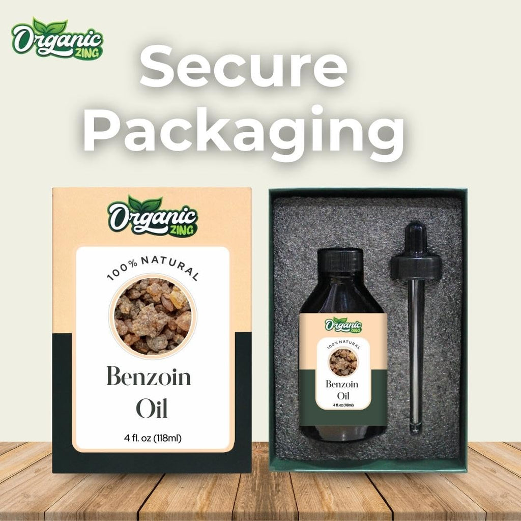 Organic Zing Benzoin (Styrax Benzoin) Oil | Pure & Natural Essential Oil for Skincare, Aroma & Diffusers
