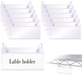 Snap-On Label Holders for Wire Baskets, 1.4 Inch Height, Clear (40 Count)