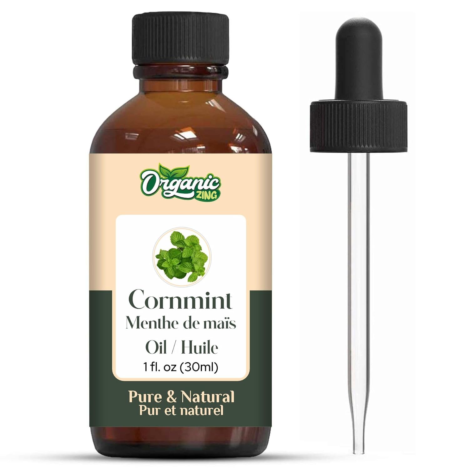 Organic Zing Cornmint (Mentha arvensis) Oil | Pure & Natural Essential Oil for Massage, Aroma & Diffusers