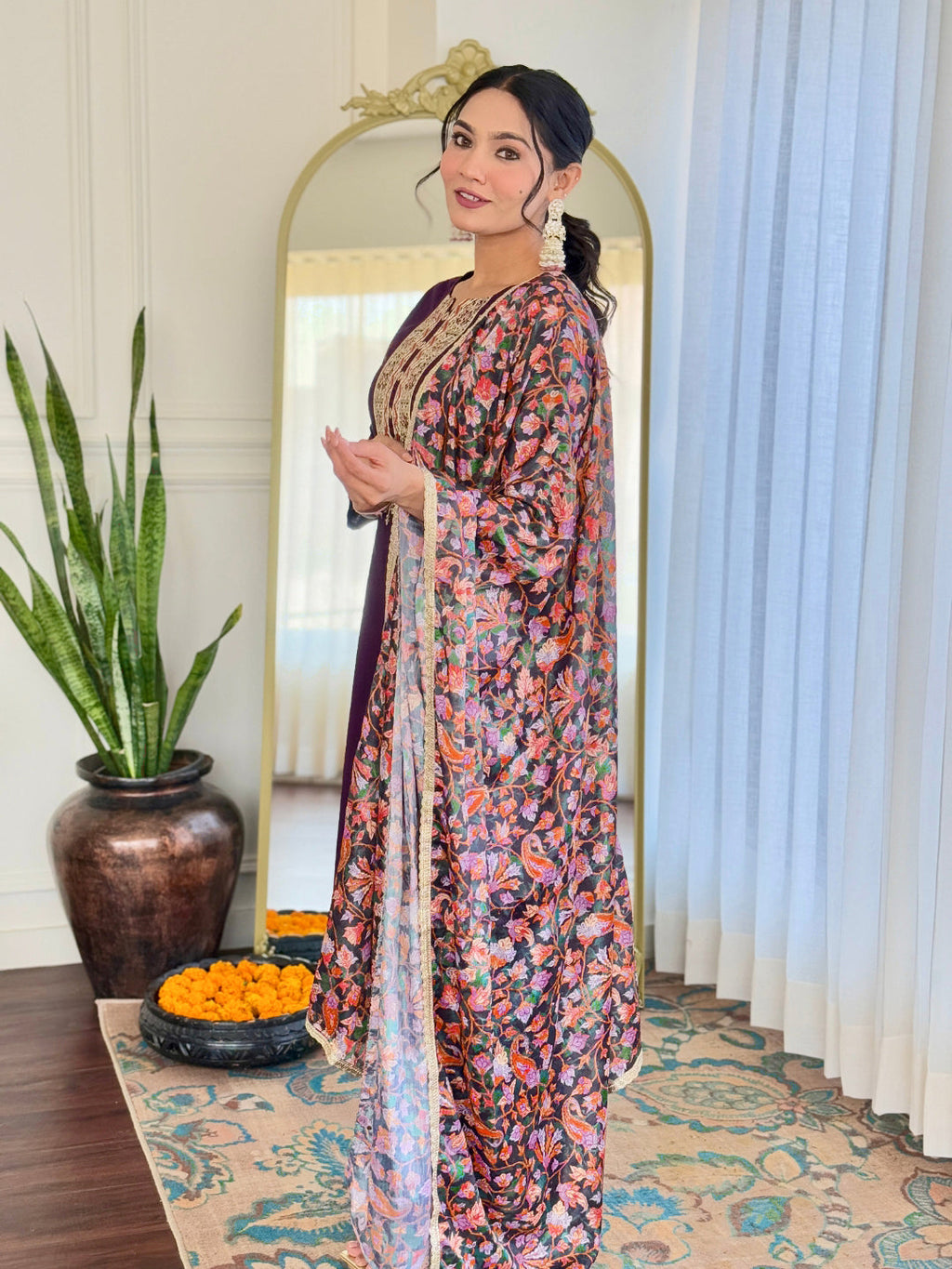 The52 Women's Rayon Embroidery work Straight Kurta with Pant and Dupatta Set
