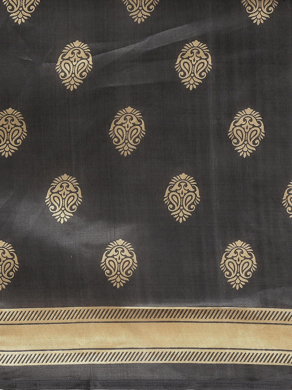 Saree Mall Black & Red Half & Half Printed Saree
