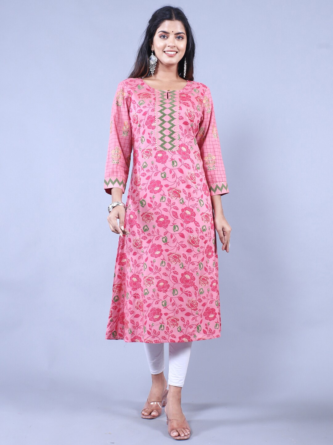 HERE&NOW Printed Straight Regular Fit Kurta