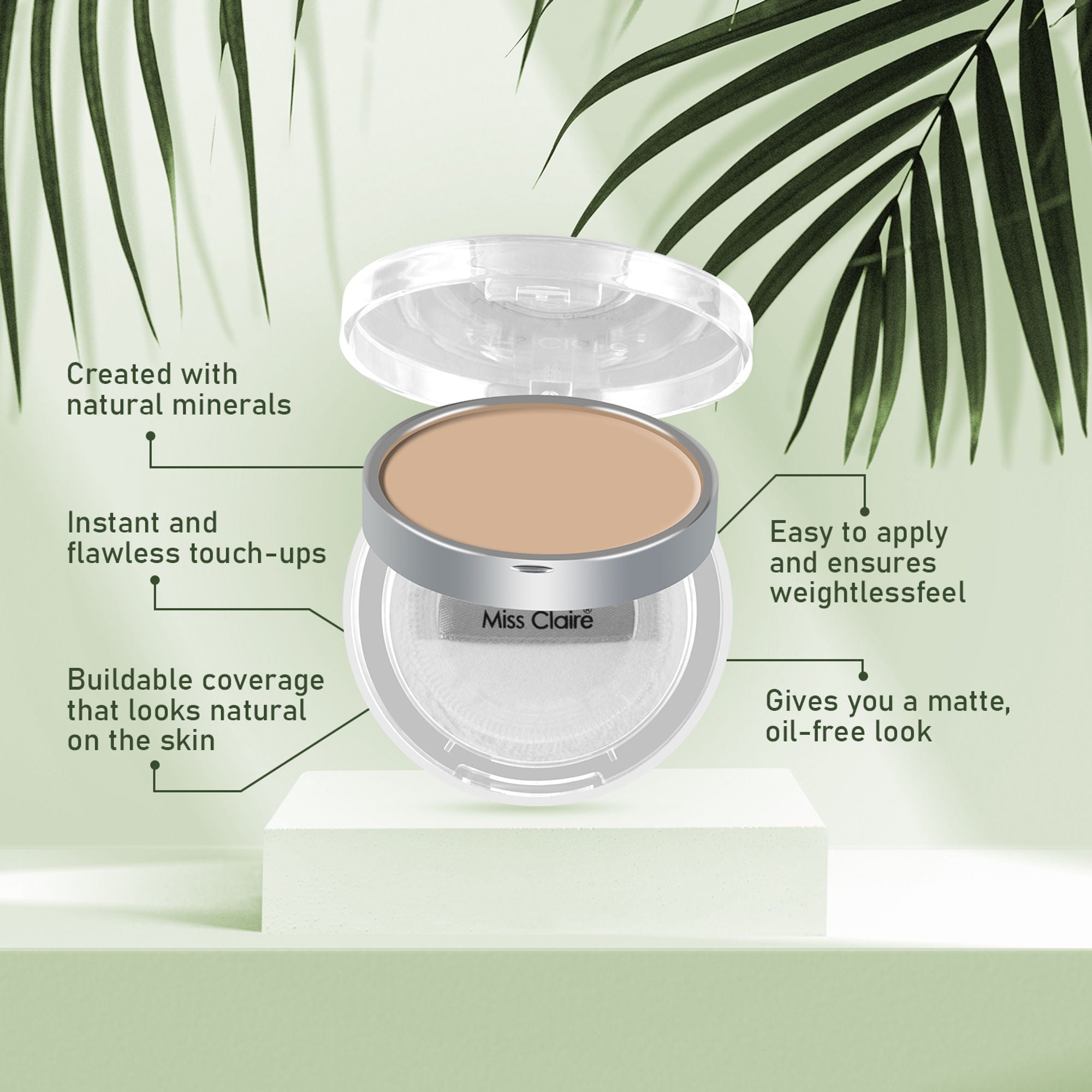 Miss Claire Natural Mineral Compact Powder - 20