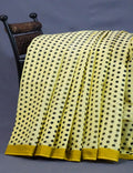 Lime Yellow Colour Polka Dots Pure Mulmul Cotton Saree By Gayathri Reddy Designer Studio