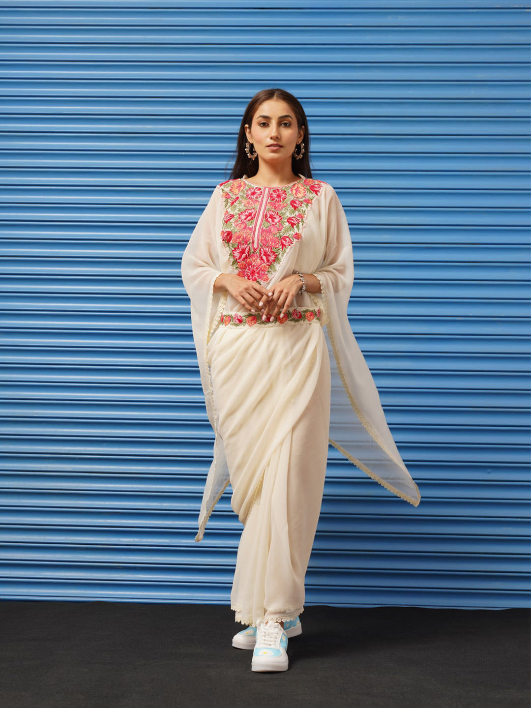 Tikhi Imli Kaftan Saree With Belt