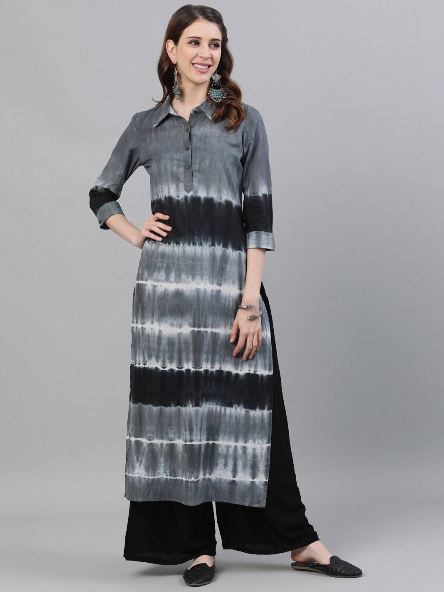 Aks Women Tie & Dye Cotton Kurta