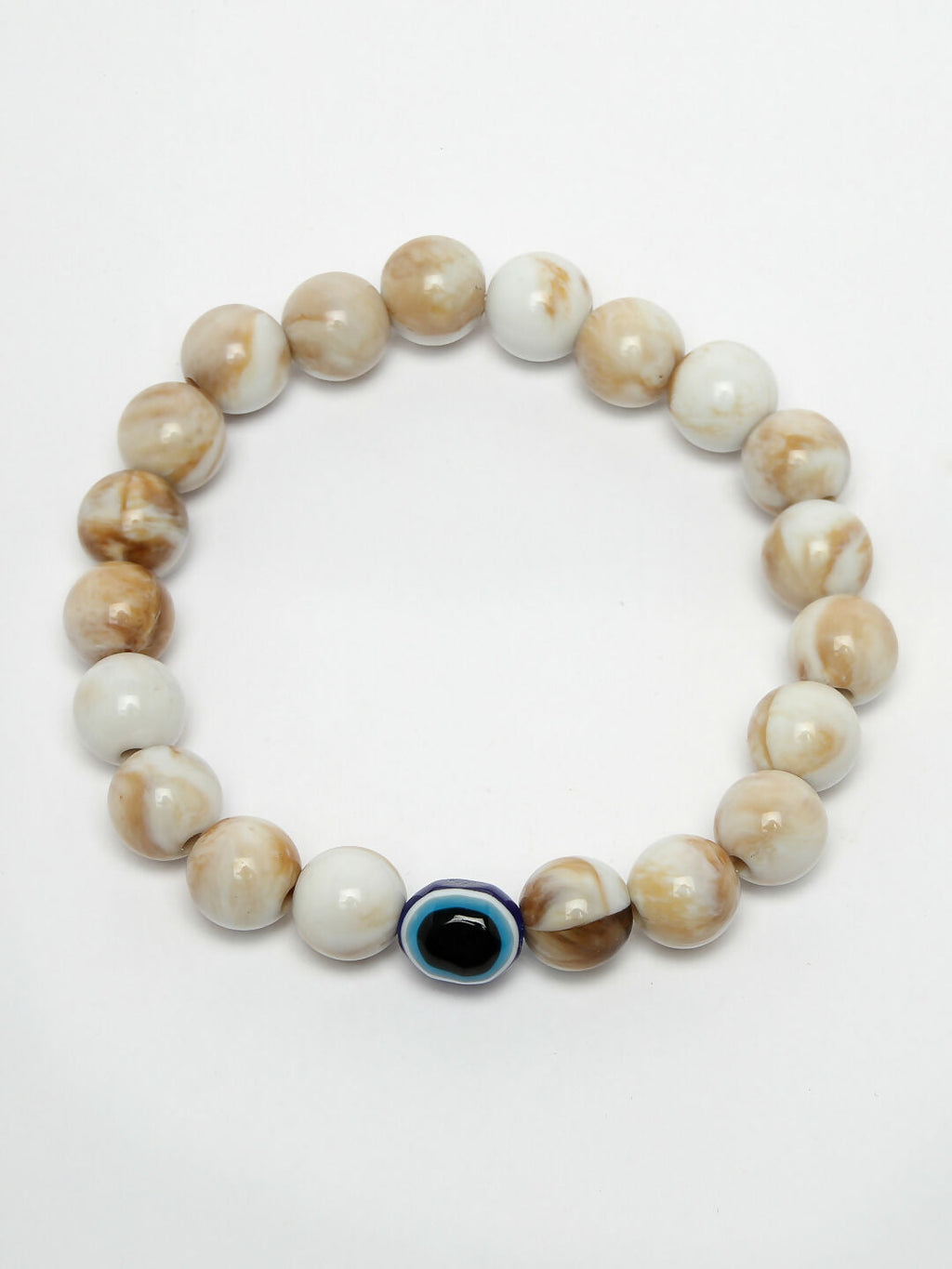 NVR Men & Women Marble Evil Eye Adjustable Bracelet