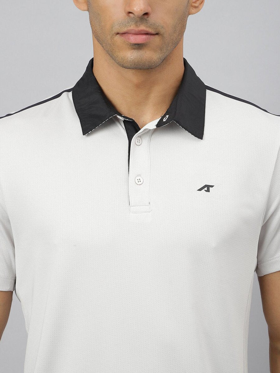 Alcis Men Train-Tech Anti-Static Slim-Fit Training Polo T-Shirt