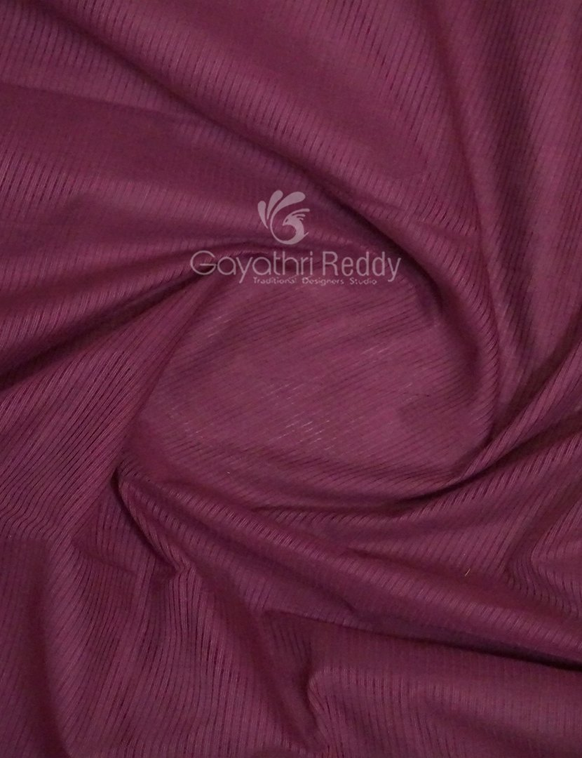 Dual Shades of Burgundy Pure Mangalgiri Cotton By Gayathri Reddy Designer Studio