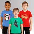 Chilins Round Neck Printed Super Combed Cotton T-shirt (Pack of 3)