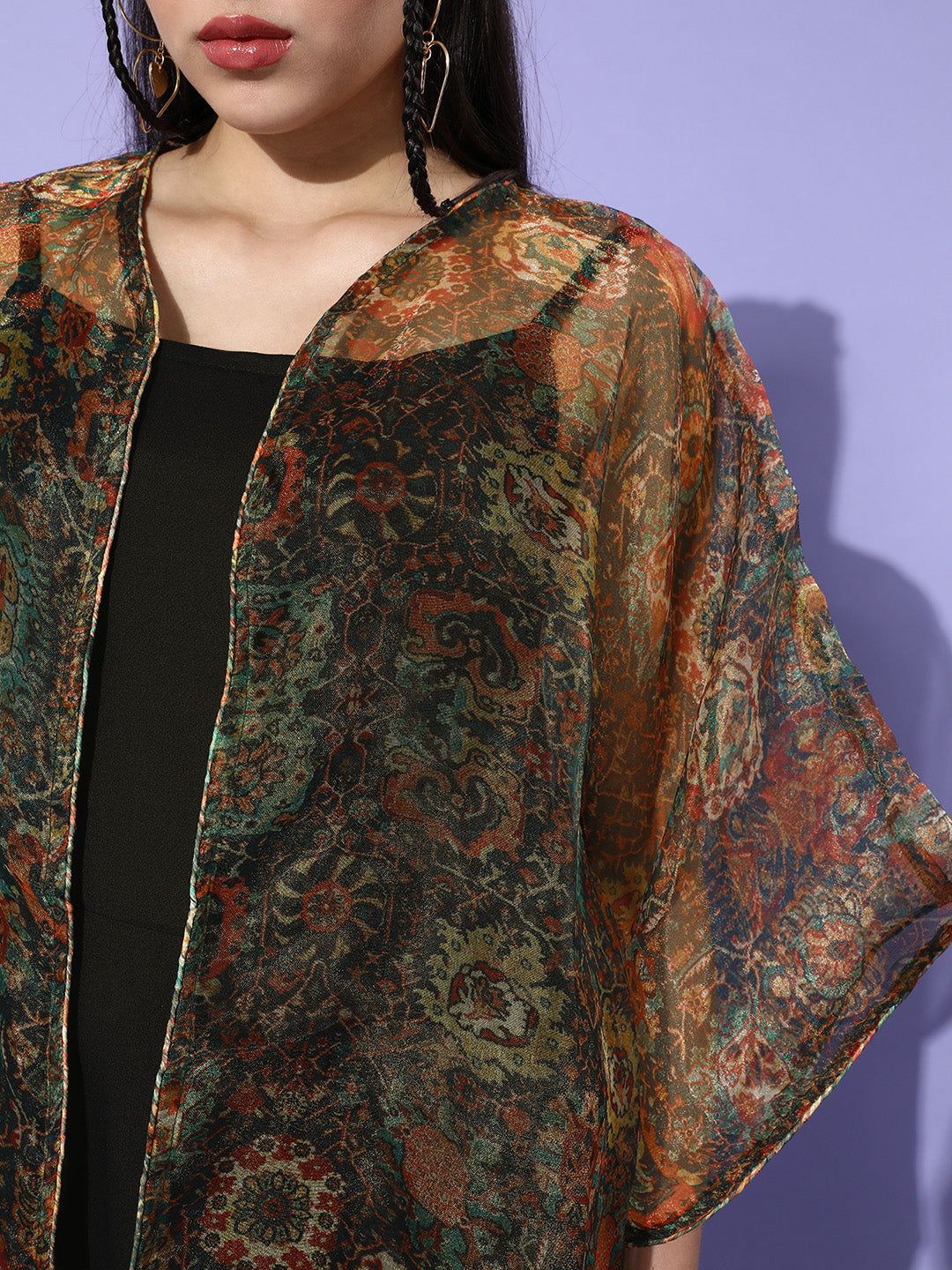 InWeave Multi Color Organza Cape