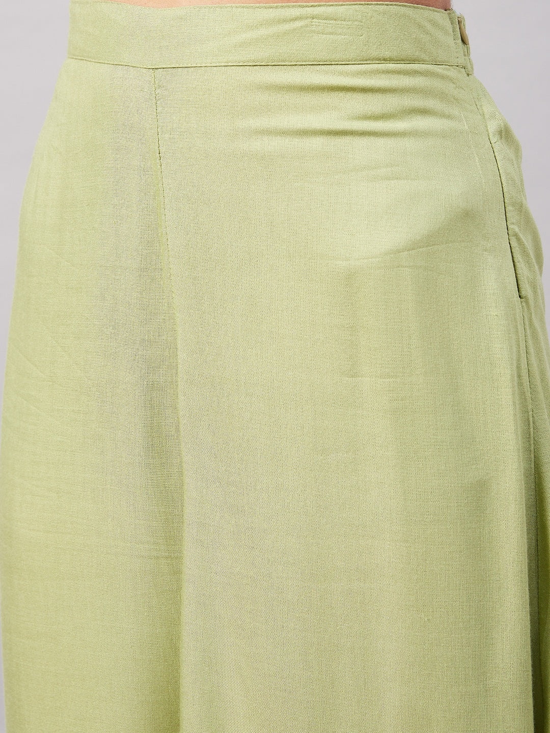 InWeave Women's Light Green R Strappy Set W Green Red Print Cotton Dupatta