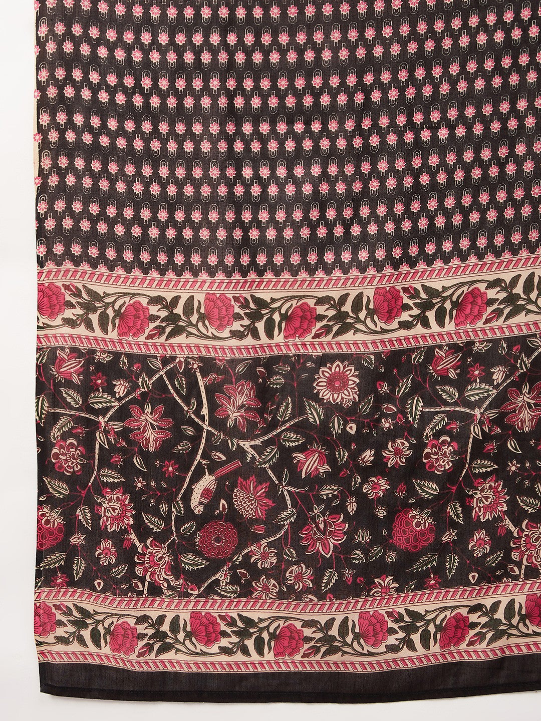 InWeave Women's Pink Bandhani Strappy Set W Black Pink Ethnic Dupatta