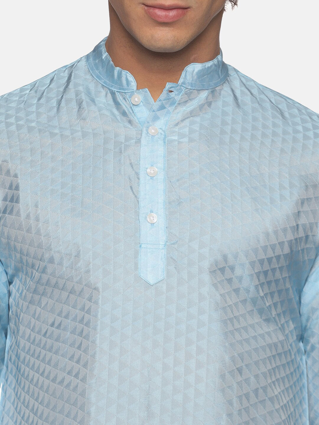 Sethukrishna Men Blue Kurta with Pyjama