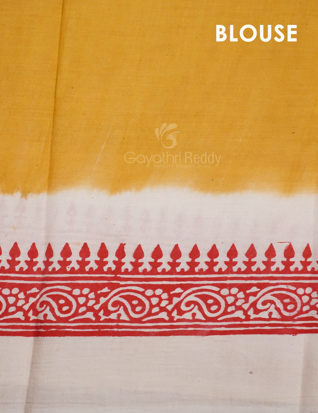 White Colored Elephant Block Print Pure Mulmul Cotton By Gayathri Reddy Designer Studio