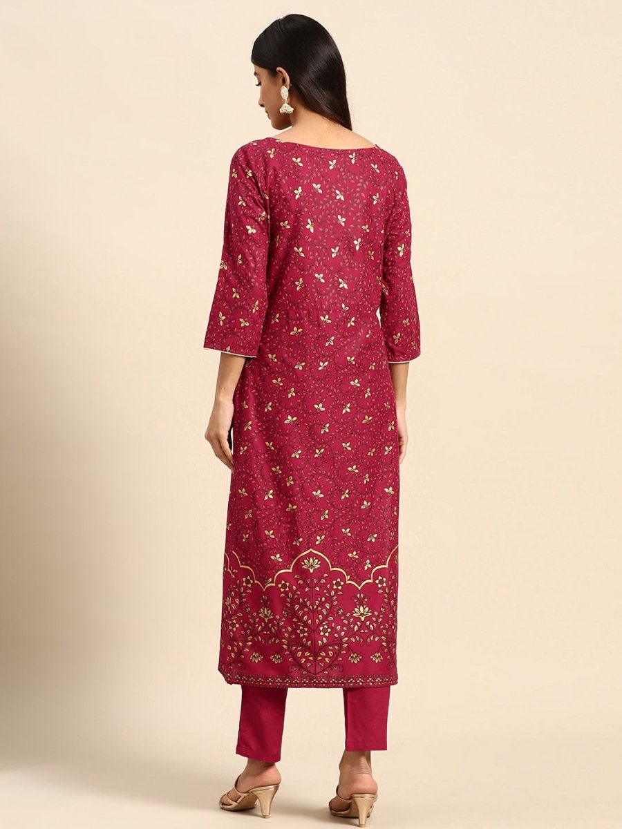 All About You Ethnic Motifs Printed Regular Kurta with Trousers