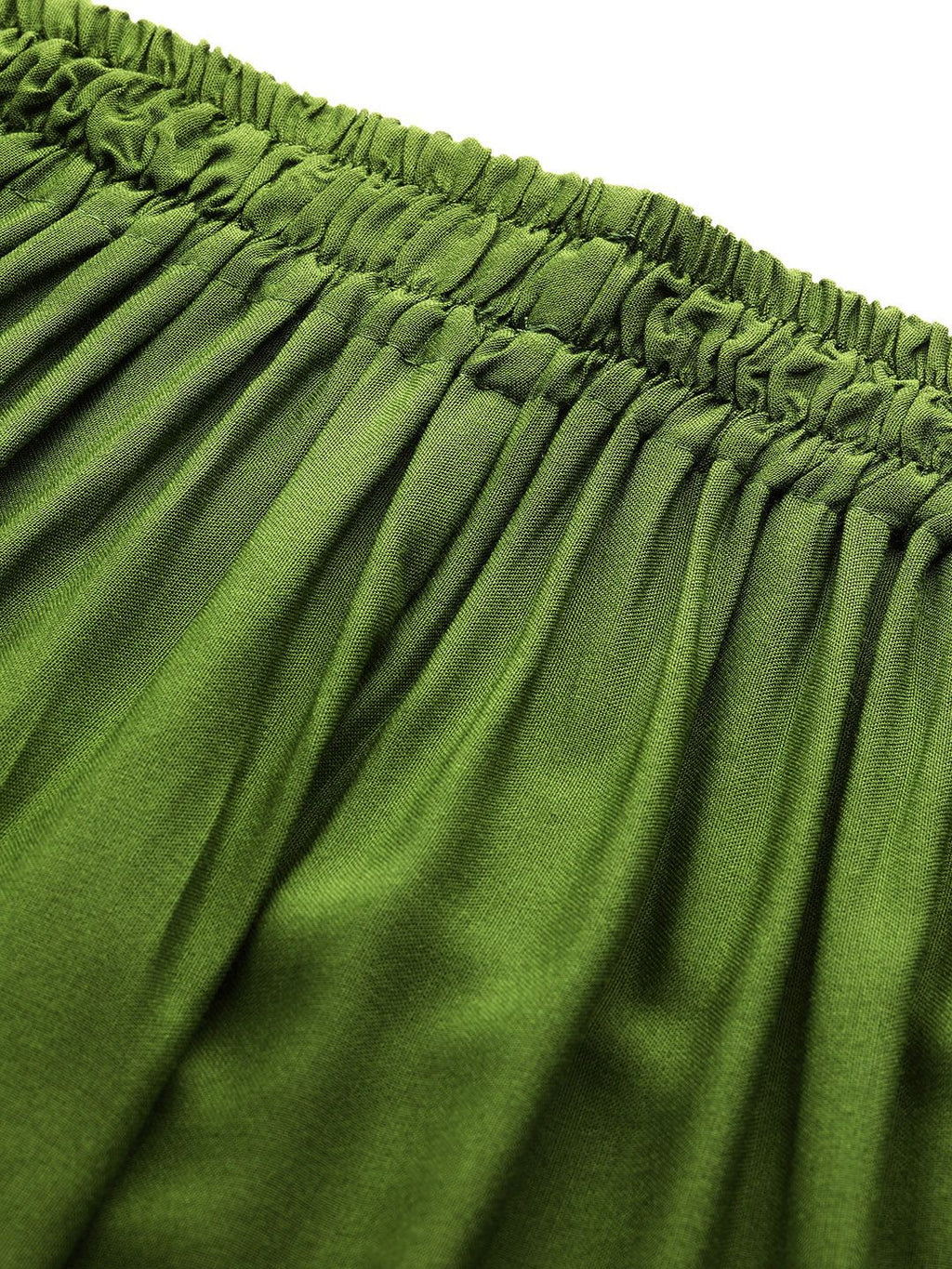 TAG 7 Women Green Solid Wide Leg Palazzos