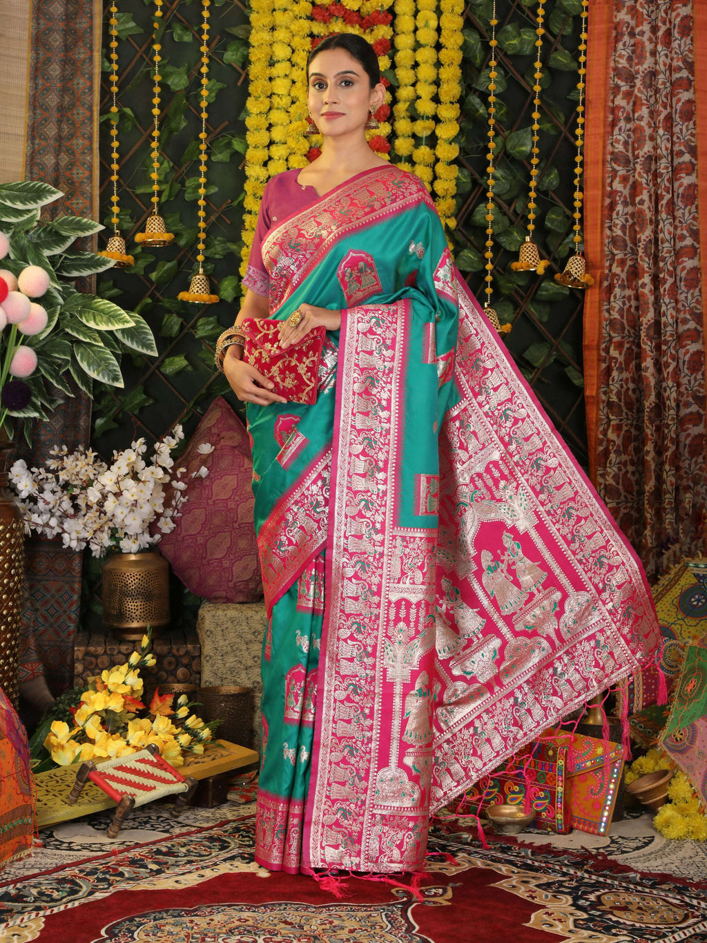 Shree Shyam Fashion Silk Sea Green Saree