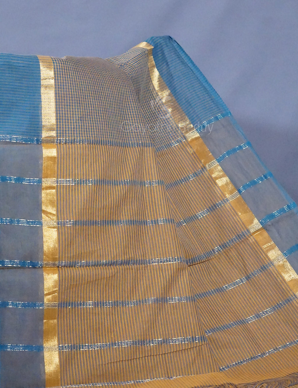 Dual Shade of Olive Grey And Dry Mehendi Pure Mangalgiri Cotton By Gayathri Reddy Designer Studio