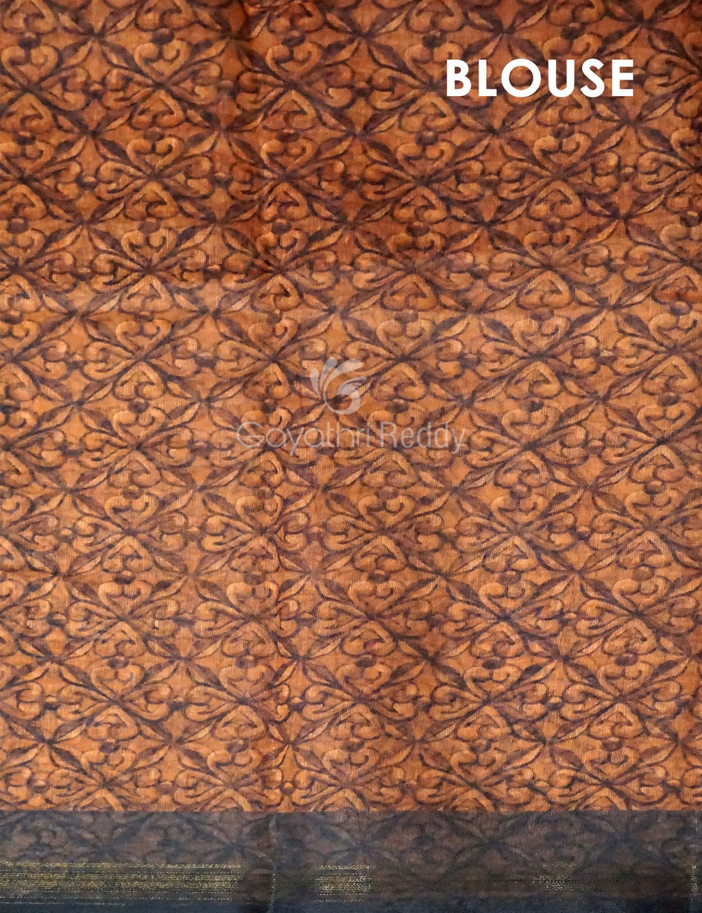 Orange Colour With Print Design Semi Chanderi Saree By Gayathri Reddy Designer Studio