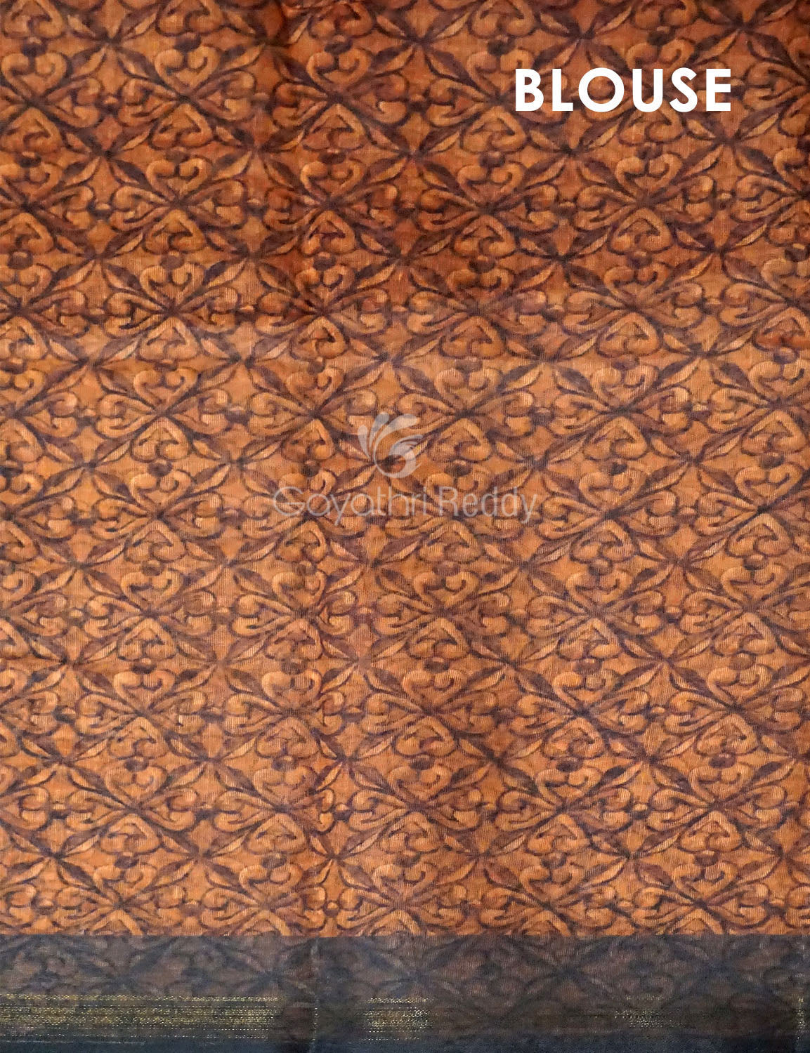 Orange Colour With Print Design Semi Chanderi Saree By Gayathri Reddy Designer Studio
