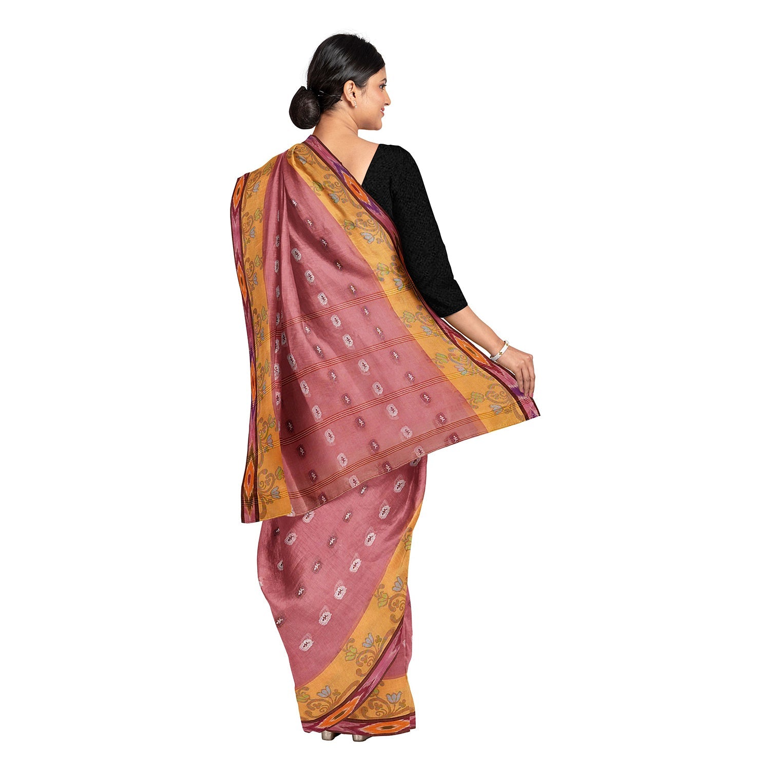 Exclusive Collection 100% Pure Cotton Mauve Tant Saree With Hand Weaving Work
