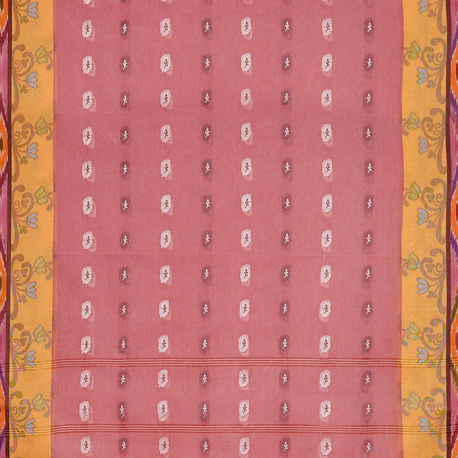 Exclusive Collection 100% Pure Cotton Mauve Tant Saree With Hand Weaving Work