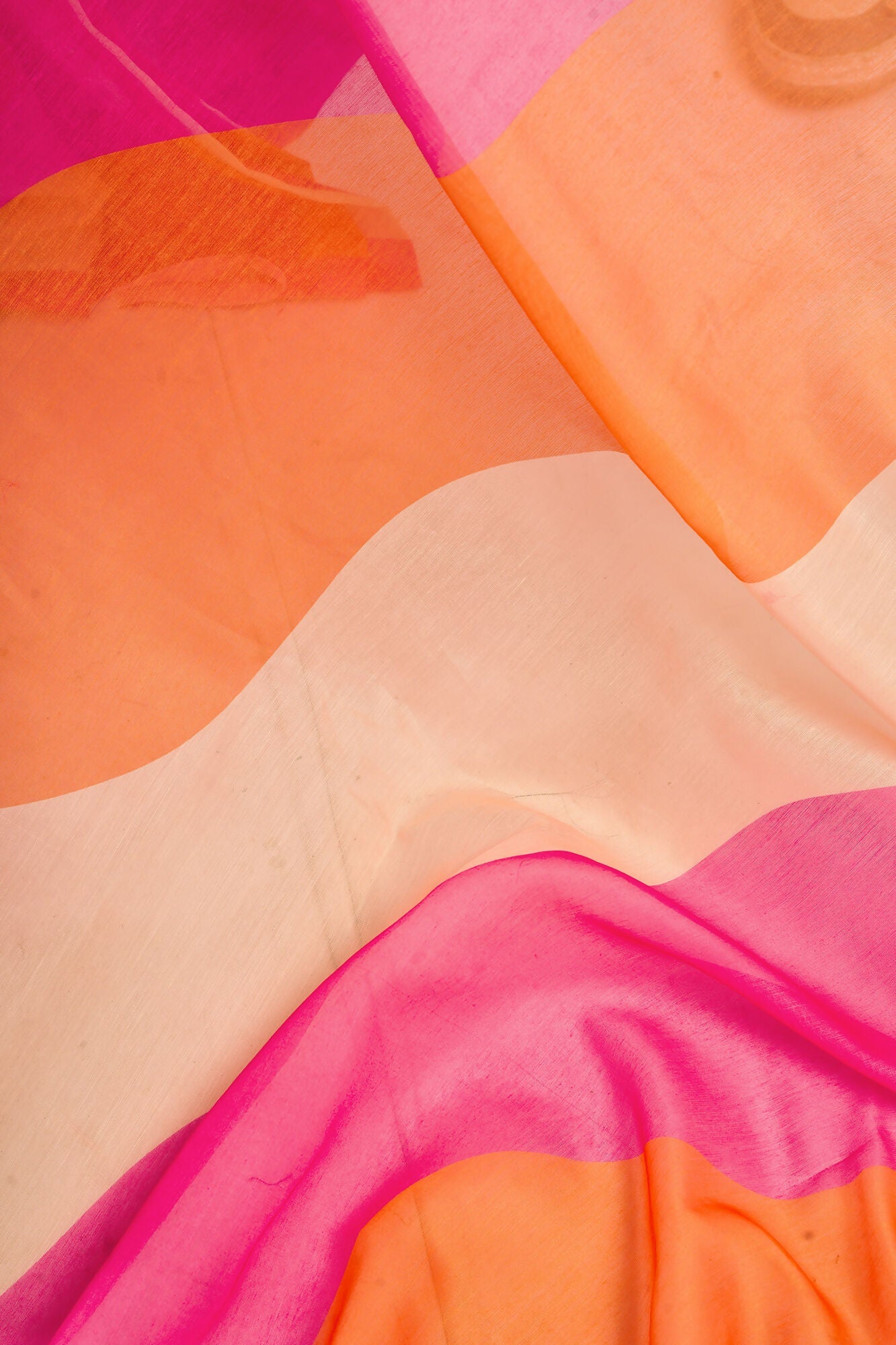 Vastranavya Multicolor Digital Printed Linen Ready To Wear Designer Saree with Unstitched Blouse